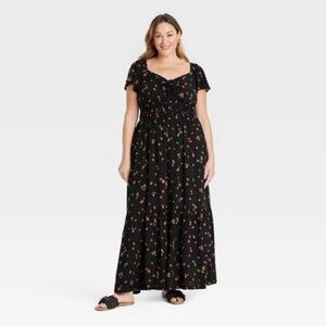 2X Strawberry Maxi Dress